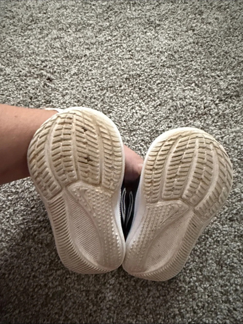 Nike Kids Black and White Velcro Athletic Sneakers